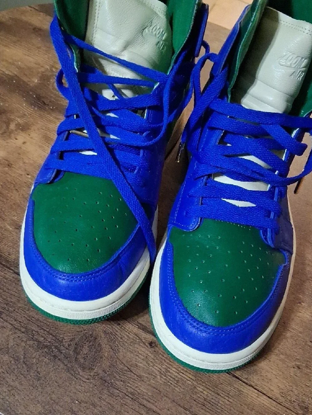 Jordan Men's High-Top Sneakers in Blue and Green